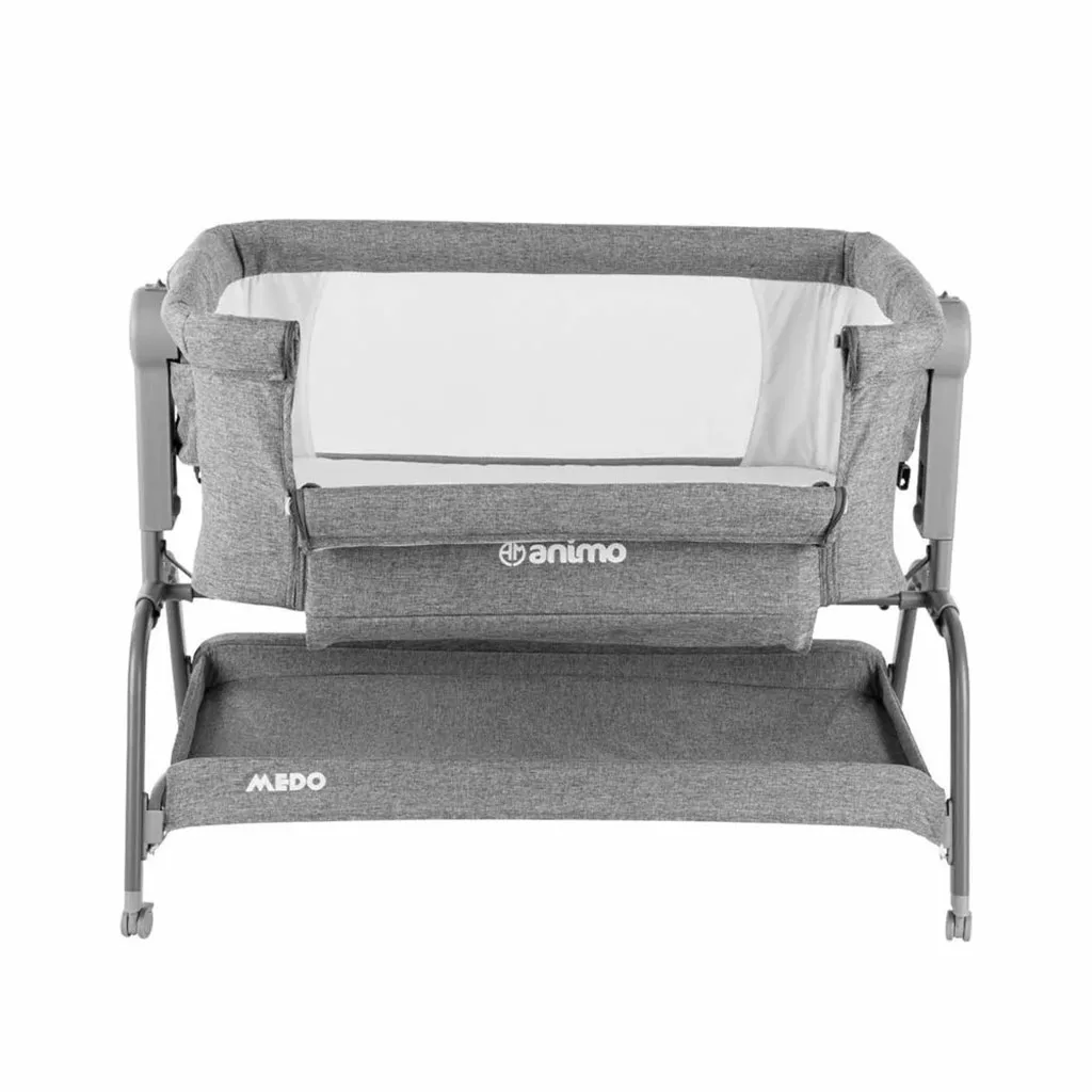 تخت کنار مادر آنیمو 3در1 مدل MEDO با تشک ثابت و حالت گهواره‌ای