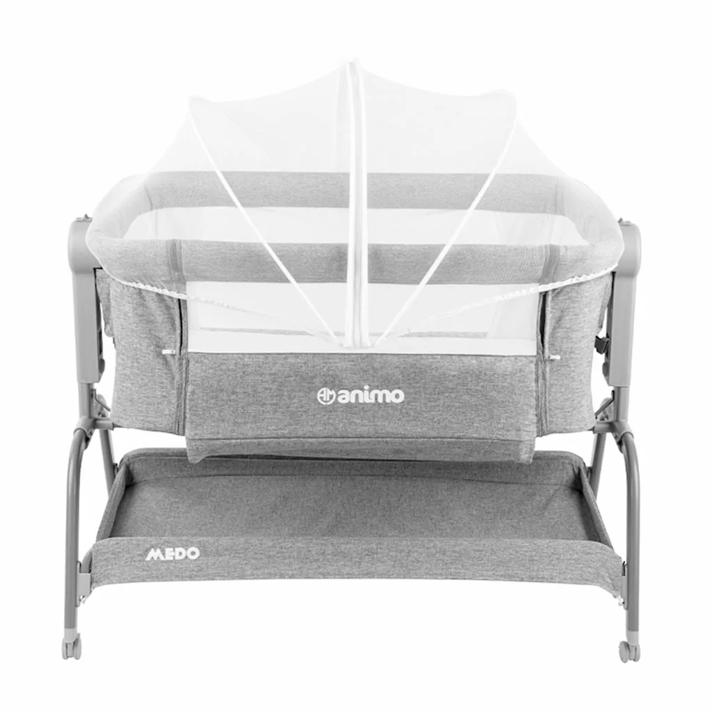 تخت کنار مادر آنیمو 3در1 مدل MEDO با تشک ثابت و حالت گهواره‌ای