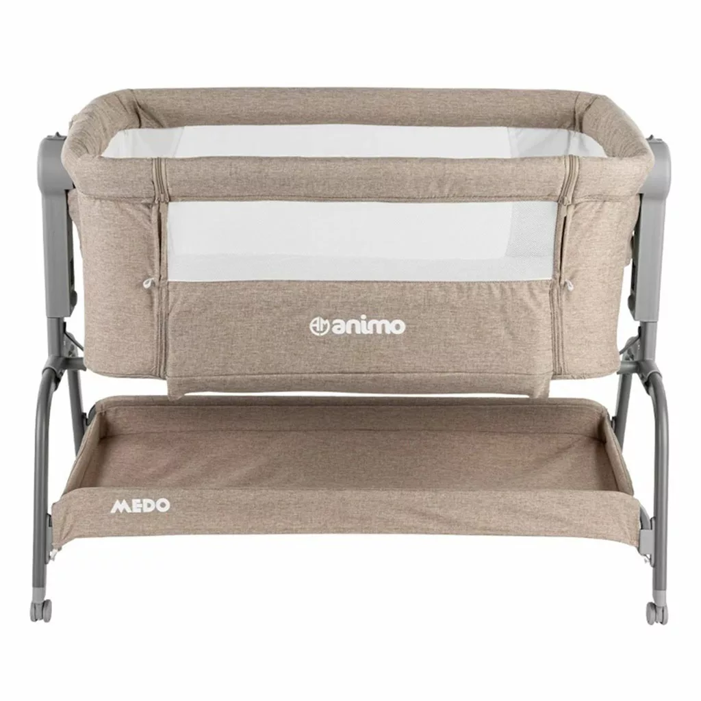 تخت کنار مادر آنیمو 3در1 مدل MEDO با تشک ثابت و حالت گهواره‌ای