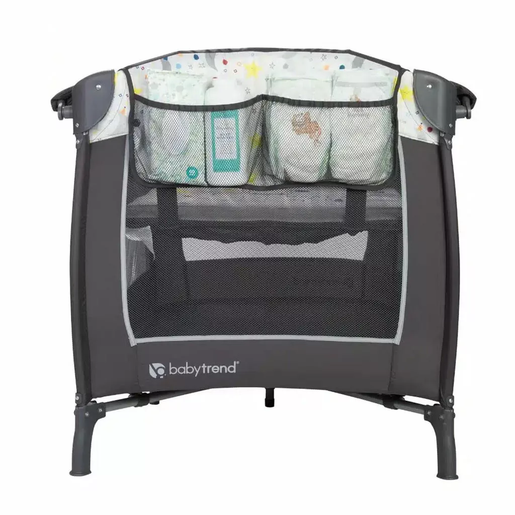 تخت پارک بیبی ترند مدل Lil Snooze Deluxe II Nursery Center Twinkle Little Moon babytrend