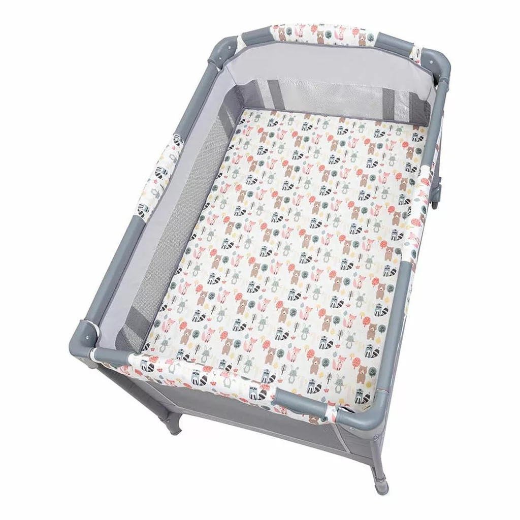 تخت پارک بیبی ترند مدل Nursery Center/ Playard خرس روباه babytrend