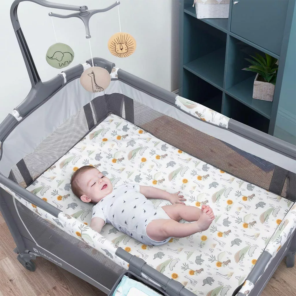 تخت پارک بیبی ترند مدل Nursery Center/ Playard خرس روباه babytrend