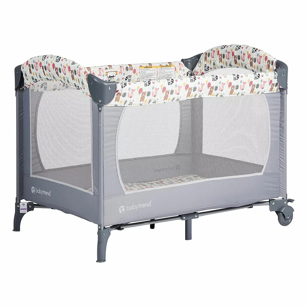 تخت پارک بیبی ترند مدل Nursery Center/ Playard خرس روباه babytrend