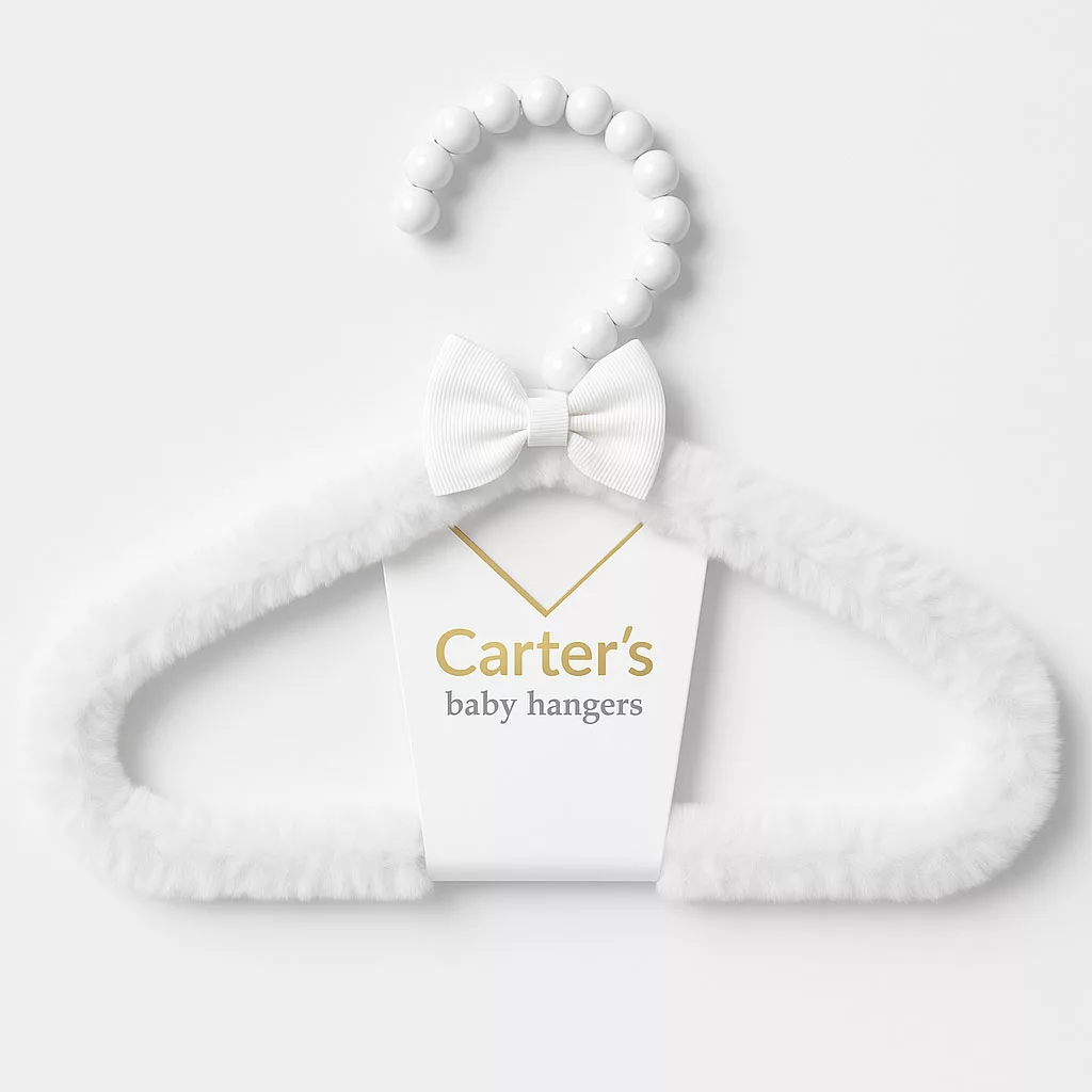 چوب لباسی خز پولیشی کرم صدفی پاپیون رنگی کارترز Carters