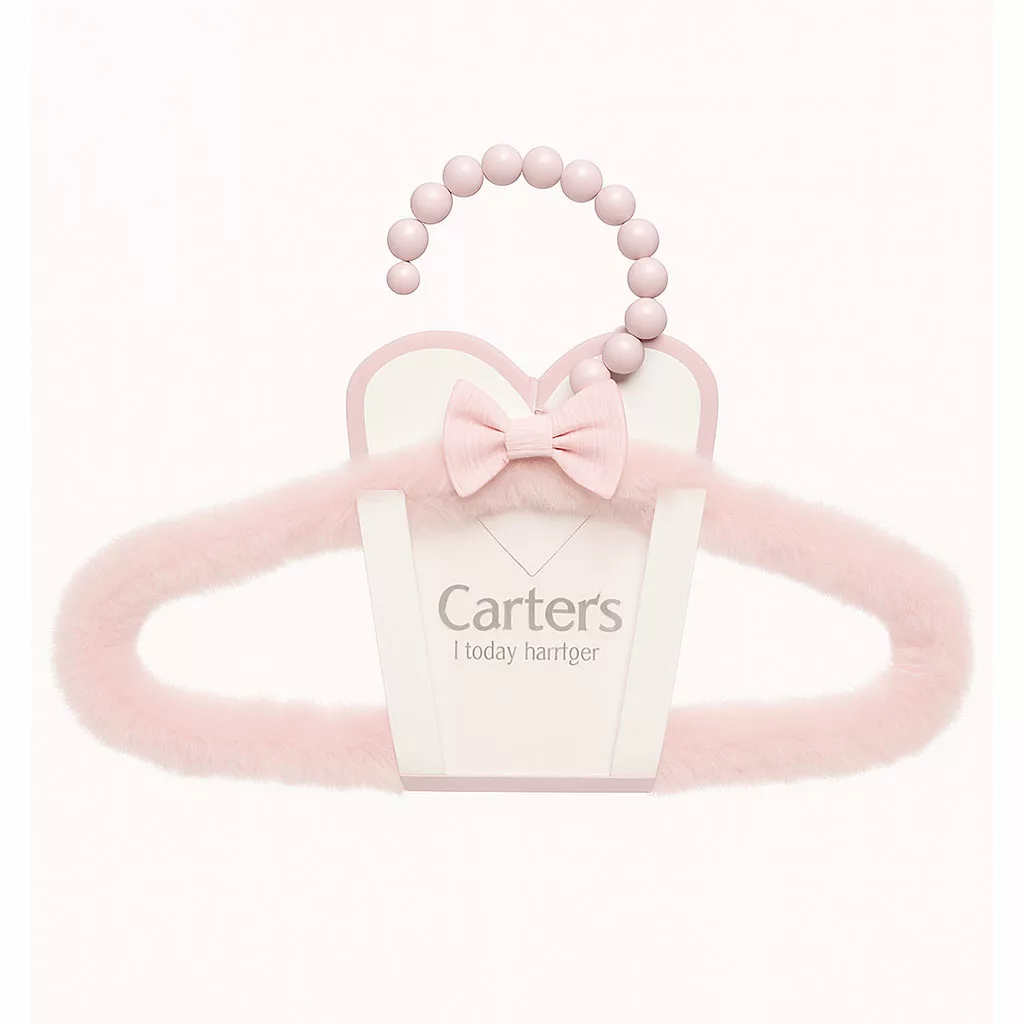 چوب لباسی خز پولیشی کرم صدفی پاپیون رنگی کارترز Carters