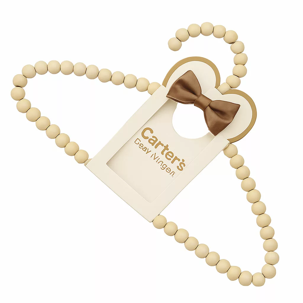 چوب لباسی مرواريدی چوبی پاپيون رنگی کارترز Carters