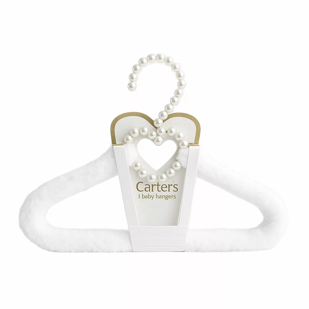 چوب لباسی خز پولیشی قلب صدفی کارترز Carters