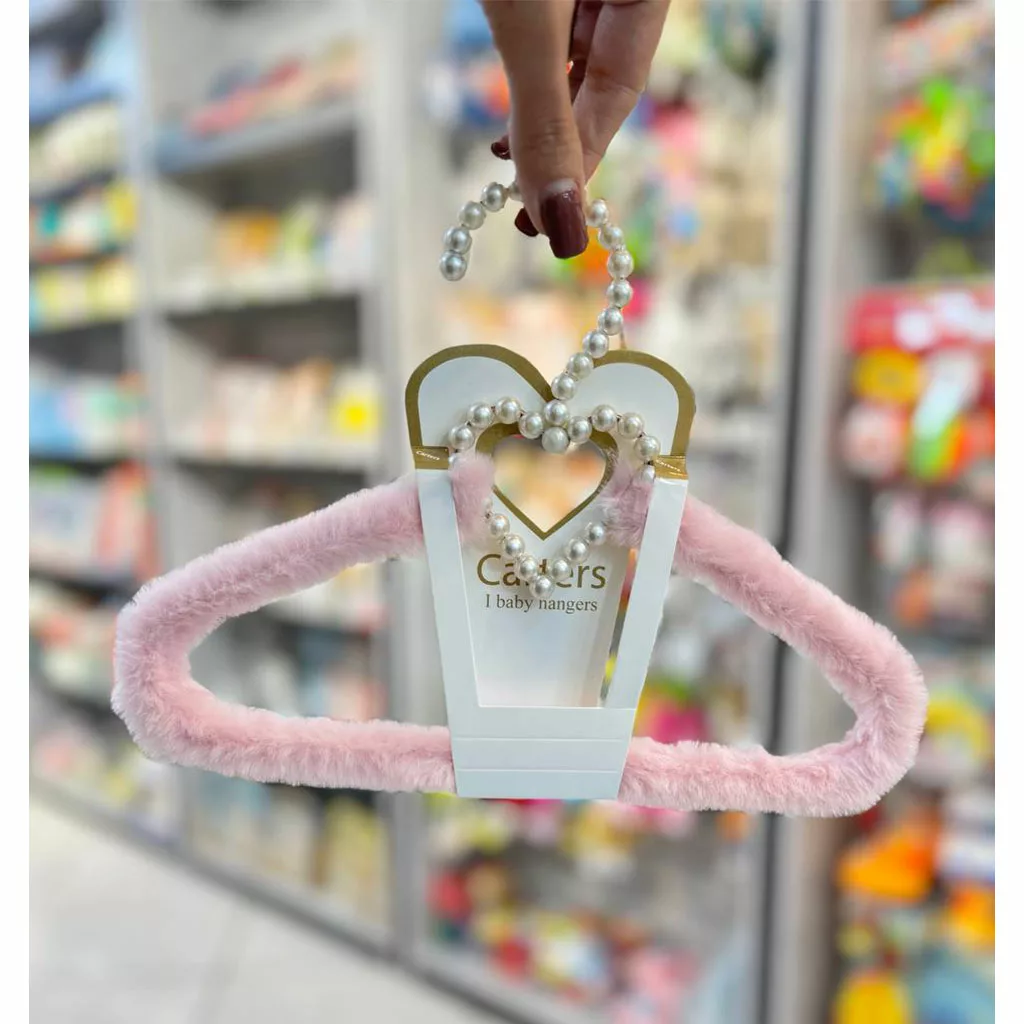 چوب لباسی خز پولیشی قلب صدفی کارترز Carters