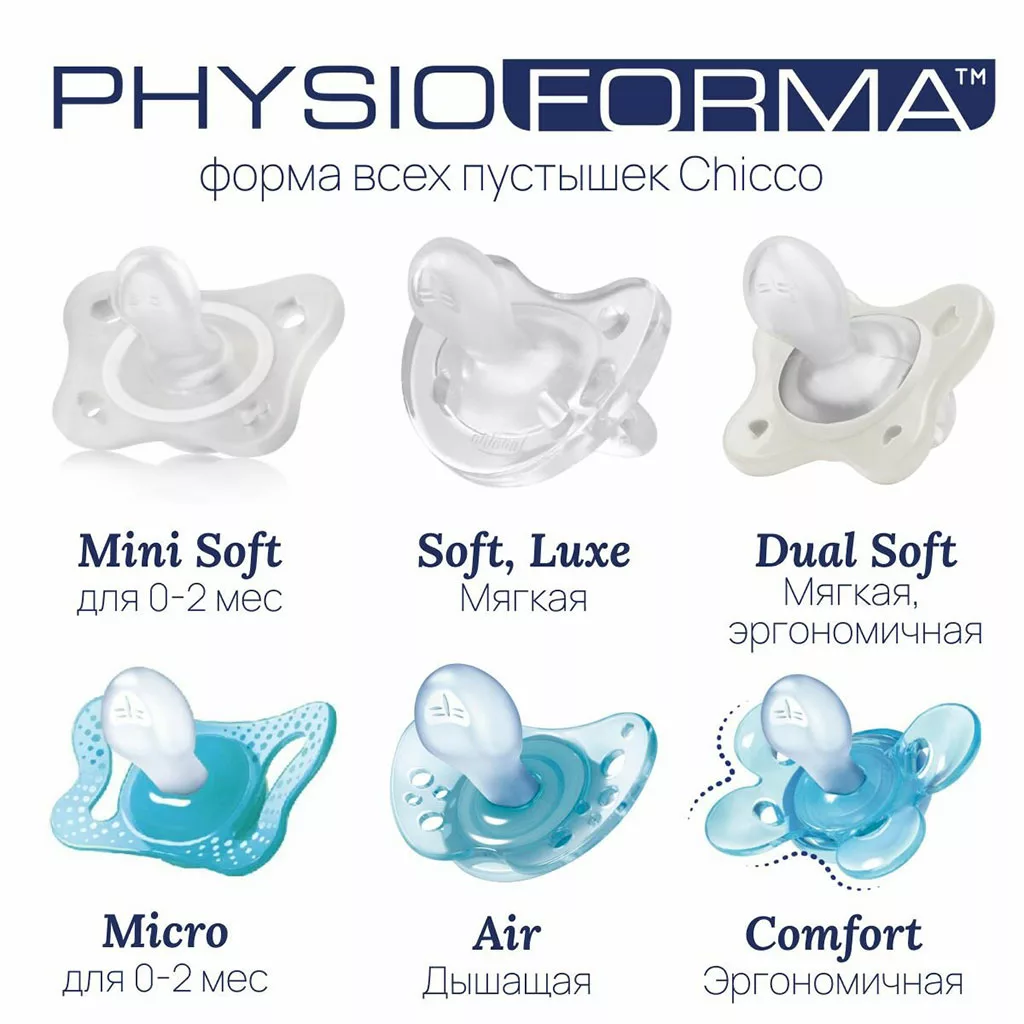 پستانک 2عددی فیزیو فورما Physio Forma Air قب ابر چیکو 16-6ماه Chicco