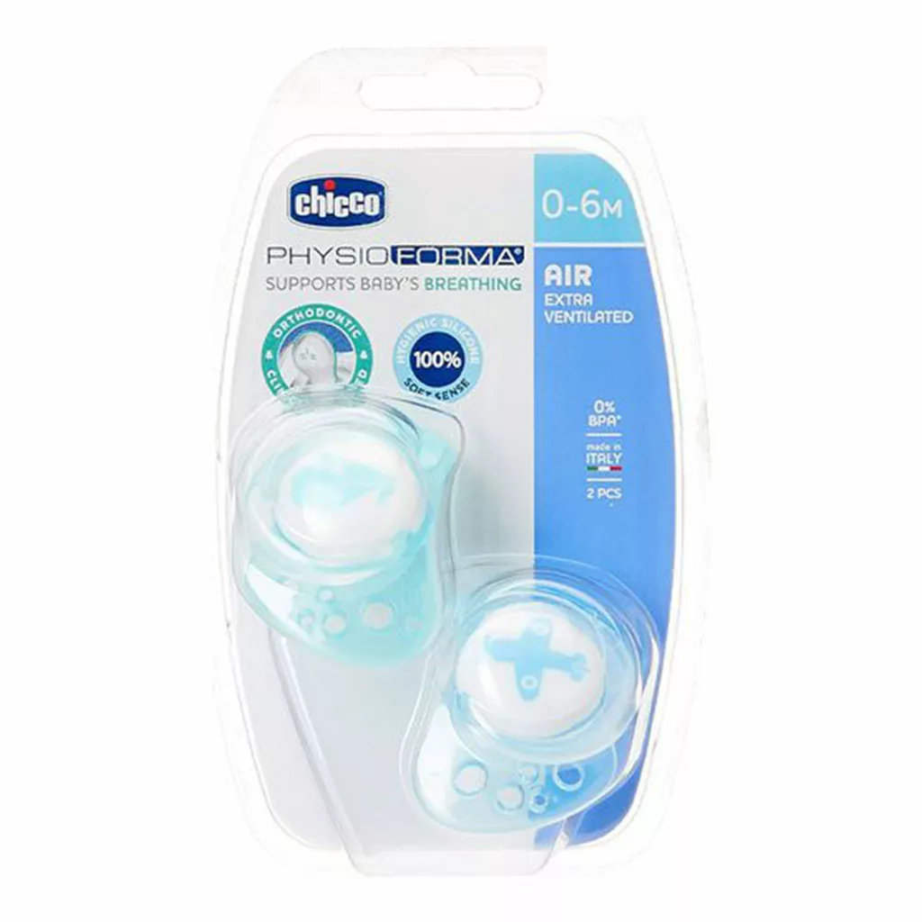 پستانک 2عددک فیزیو فورما Physio Forma Air قایق هواپیما چیکو 6-0ماه Chicco