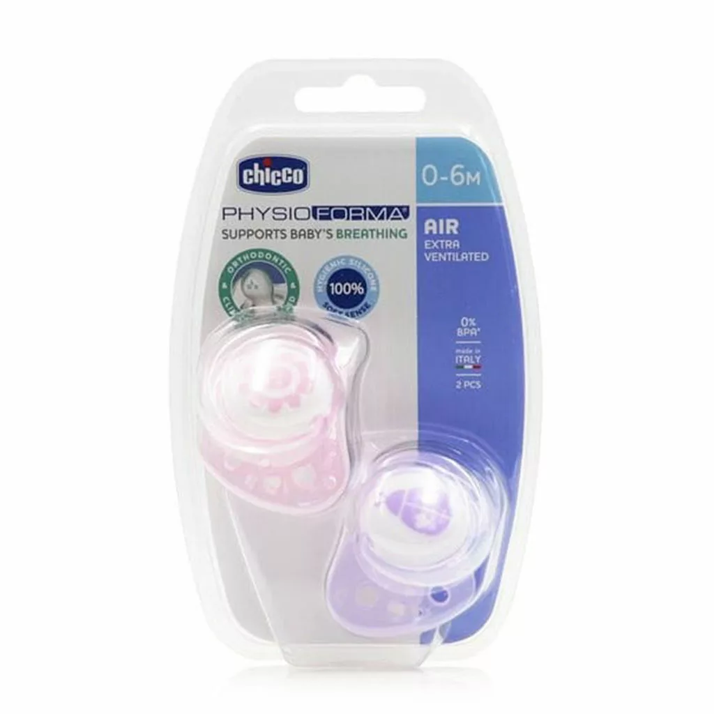 پستانک 2عددی فیزیو فورما Physio Forma Air گل كفشدوزک چيكو 6-0ماه Chicco