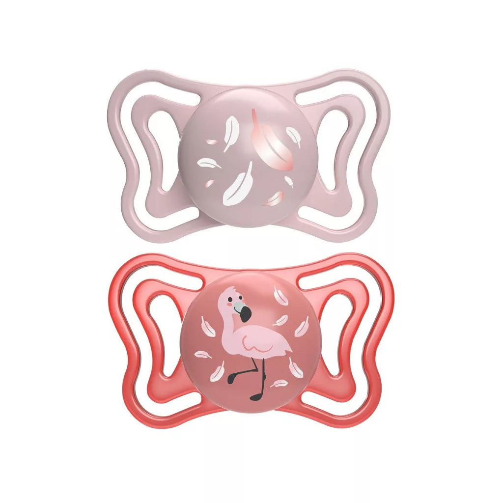 پستانک 2عددی فیزیو فورما لایت Physio Forma Light پر قو فلامینگو چیکو 16-6ماه Chicco