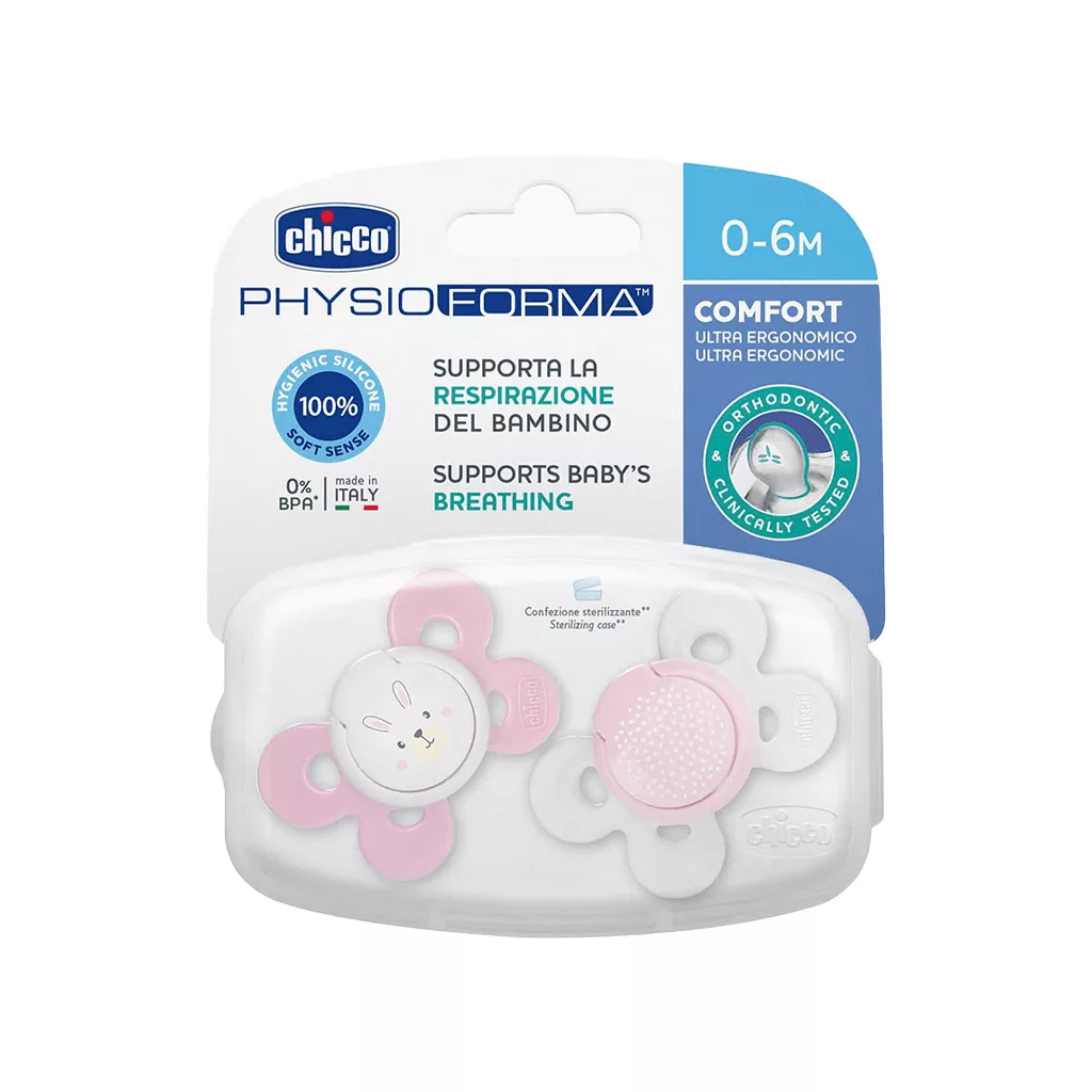 پستانک 2عددی فیزیو فورما Physio Forma Comfort دخترانه 6-0ماه چیکو Chicco