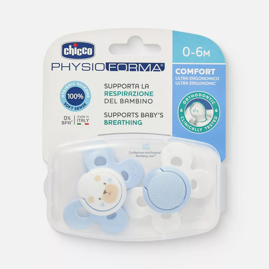 پستانک 2عددی فیزیو فورما Physio Forma Comfort پسرانه 6-0ماه چیکو Chicco