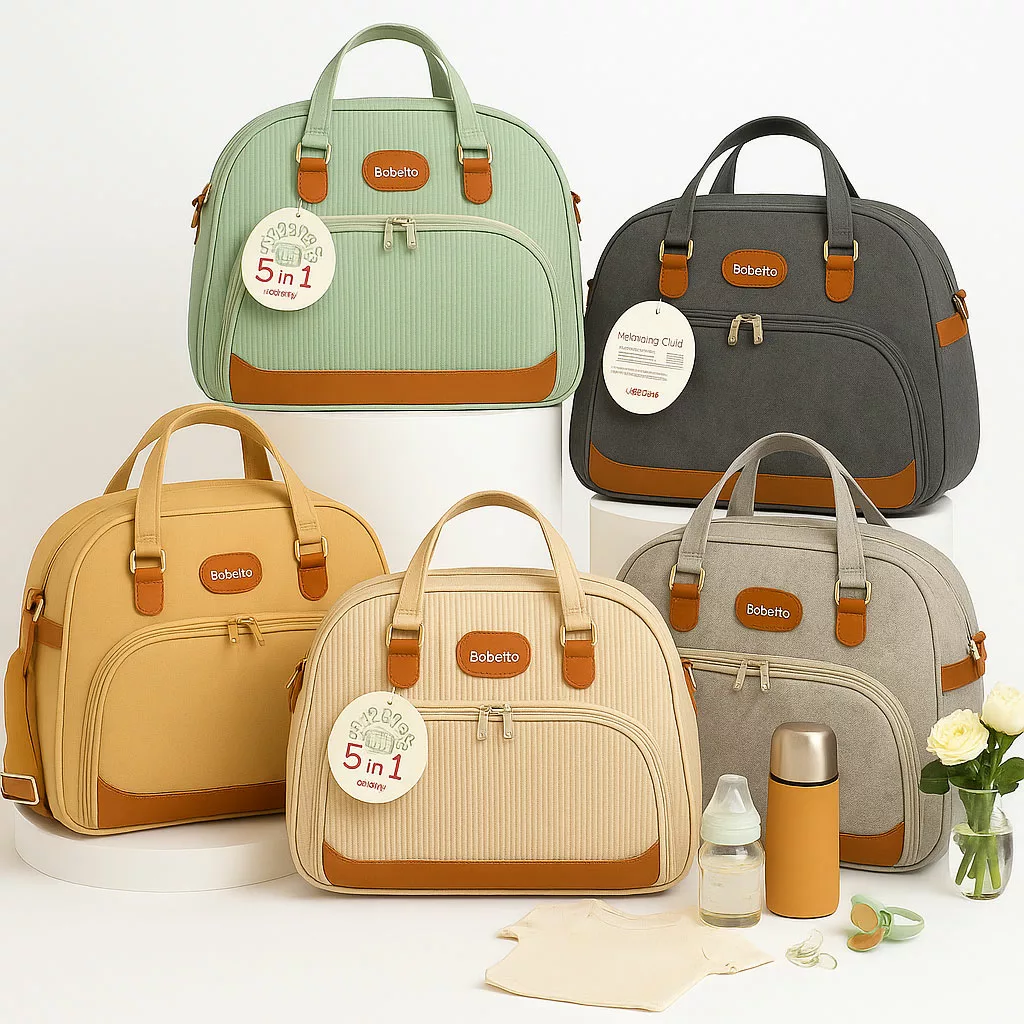 ساک لوازم ببتو مدل لوکاس Lucas نما چرم Bebetto