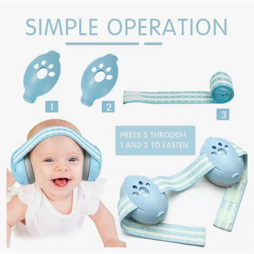 محافظ گوش نوزاد و کودک (Baby Earmuff) ضد صدا – استاندارد EN 352-1:2020 – SNR 25dB + کیف حمل (little ears)
