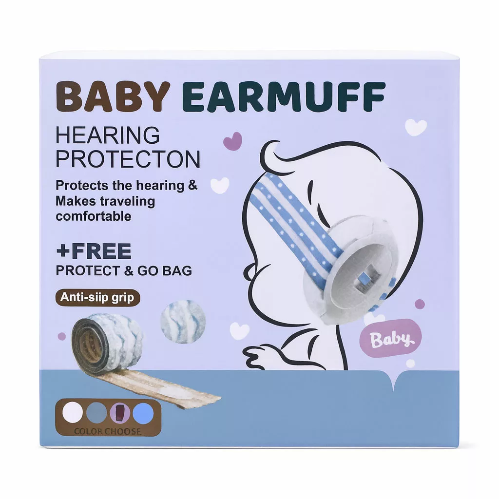 محافظ گوش نوزاد و کودک (Baby Earmuff) ضد صدا – استاندارد EN 352-1:2020 – SNR 25dB + کیف حمل (little ears)
