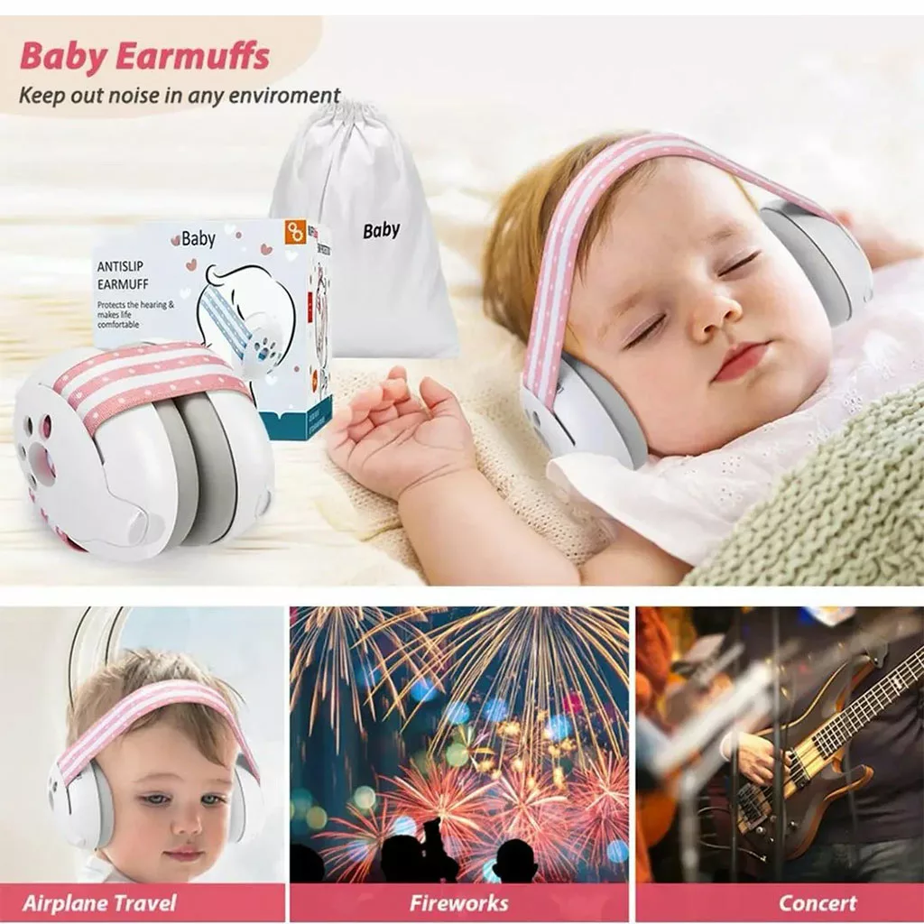 محافظ گوش نوزاد و کودک (Baby Earmuff) ضد صدا – استاندارد EN 352-1:2020 – SNR 25dB + کیف حمل (little ears)