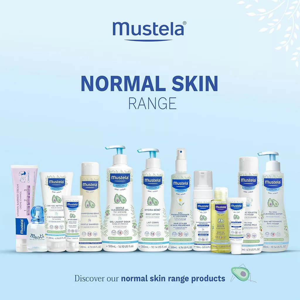 لوسیون بدون آبکشی ماستلا 98% ارگانیک آووکادو 200 میل Mustela No Rinse Cleansing Milk