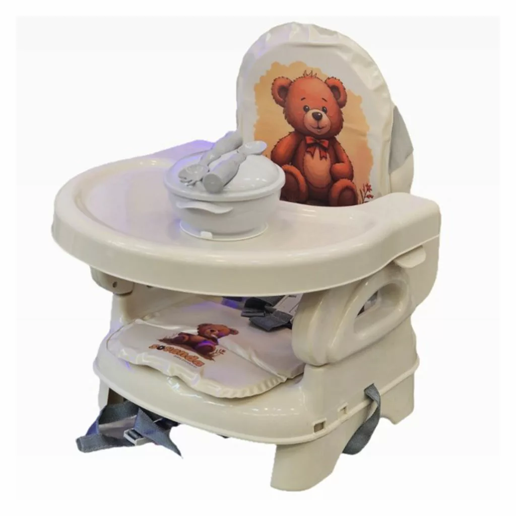 صندلی غذای پرتابل سوواندا سورنا تشک طرح خرس تدی گوشدار Suvanda Shebli nini