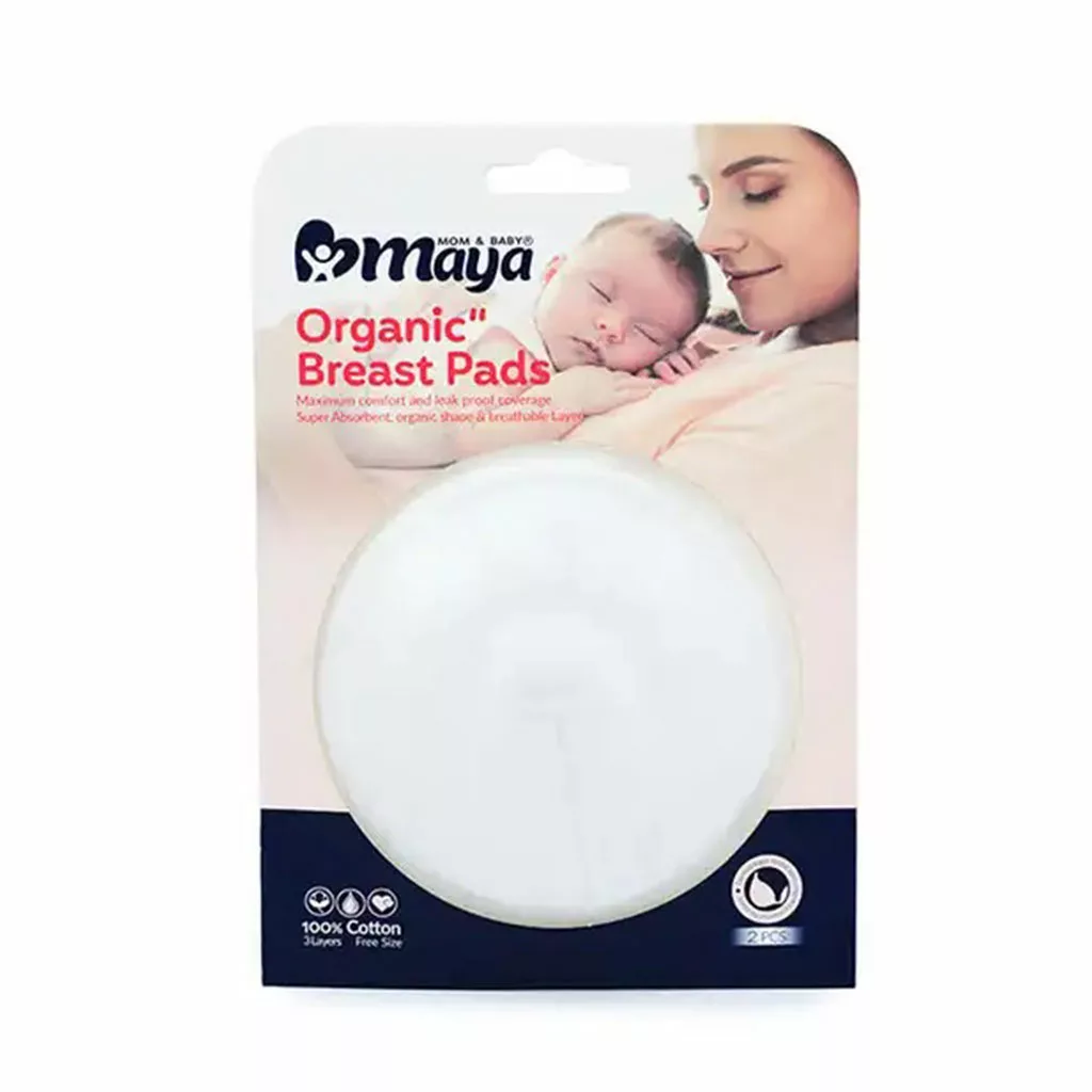پد سینه ارگانیک مخروطی قابل شستشو مایا کد 6421 (بسته ۲ عددی)
