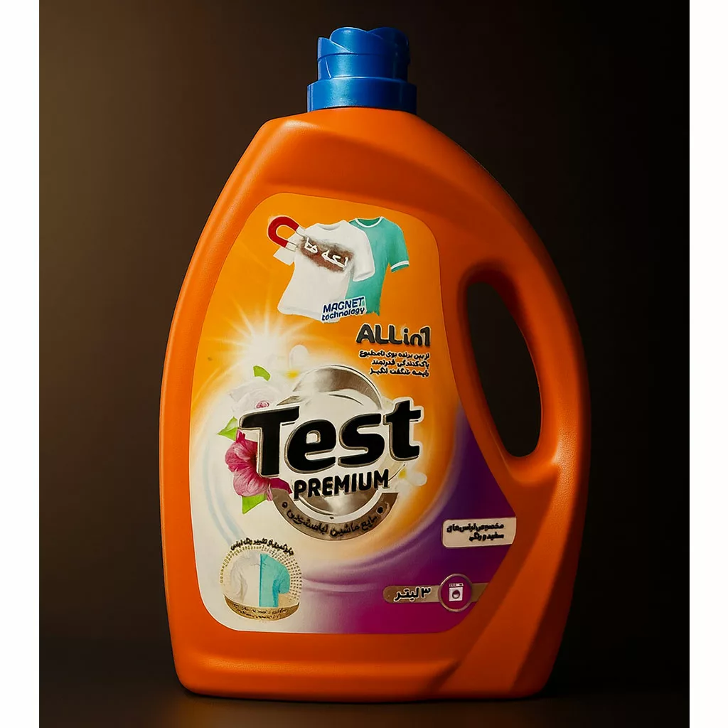 مایع لباسشویی پریمیوم All in 1 تست مخصوص لباس‌های سفید و رنگی ۳ لیتری Test