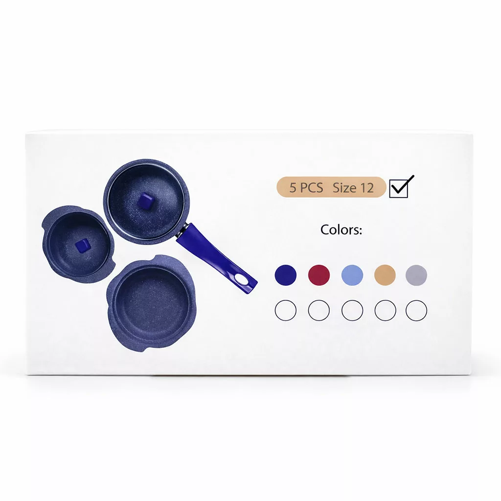 سرویس قابلمه گرانیتی نچسب نالینو مدل Elisa الیسا ۵ پارچه سایز 12 | کد 4535455