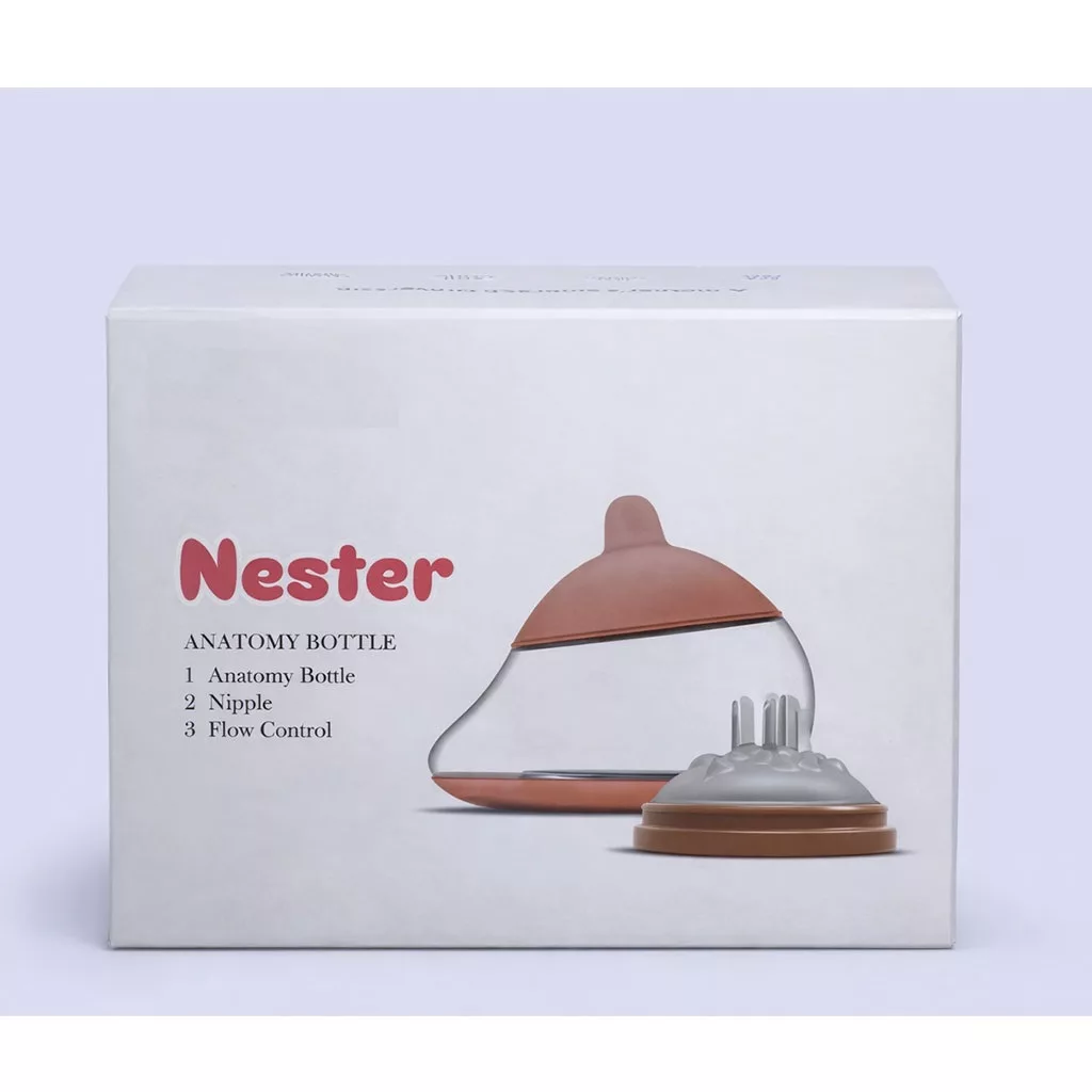 شیشه شیر نستر 220 میلیلیتر شبیهساز سینه مادر | آناتومی بدن Nester