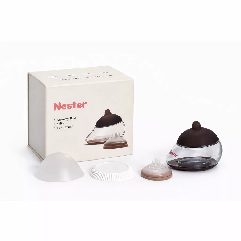 شیشه شیر نستر 220 میلیلیتر شبیهساز سینه مادر | آناتومی بدن Nester